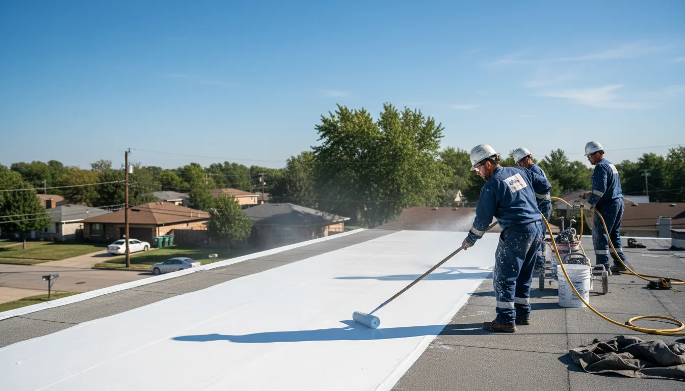 Commercial roof coating in Galesburg, IL near me